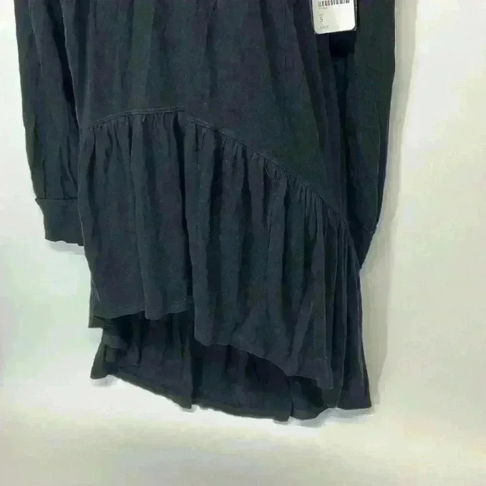 New with tags Oversize free people black dress long sleeve size small